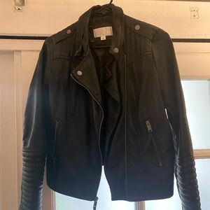 Like new black faux leather jacket